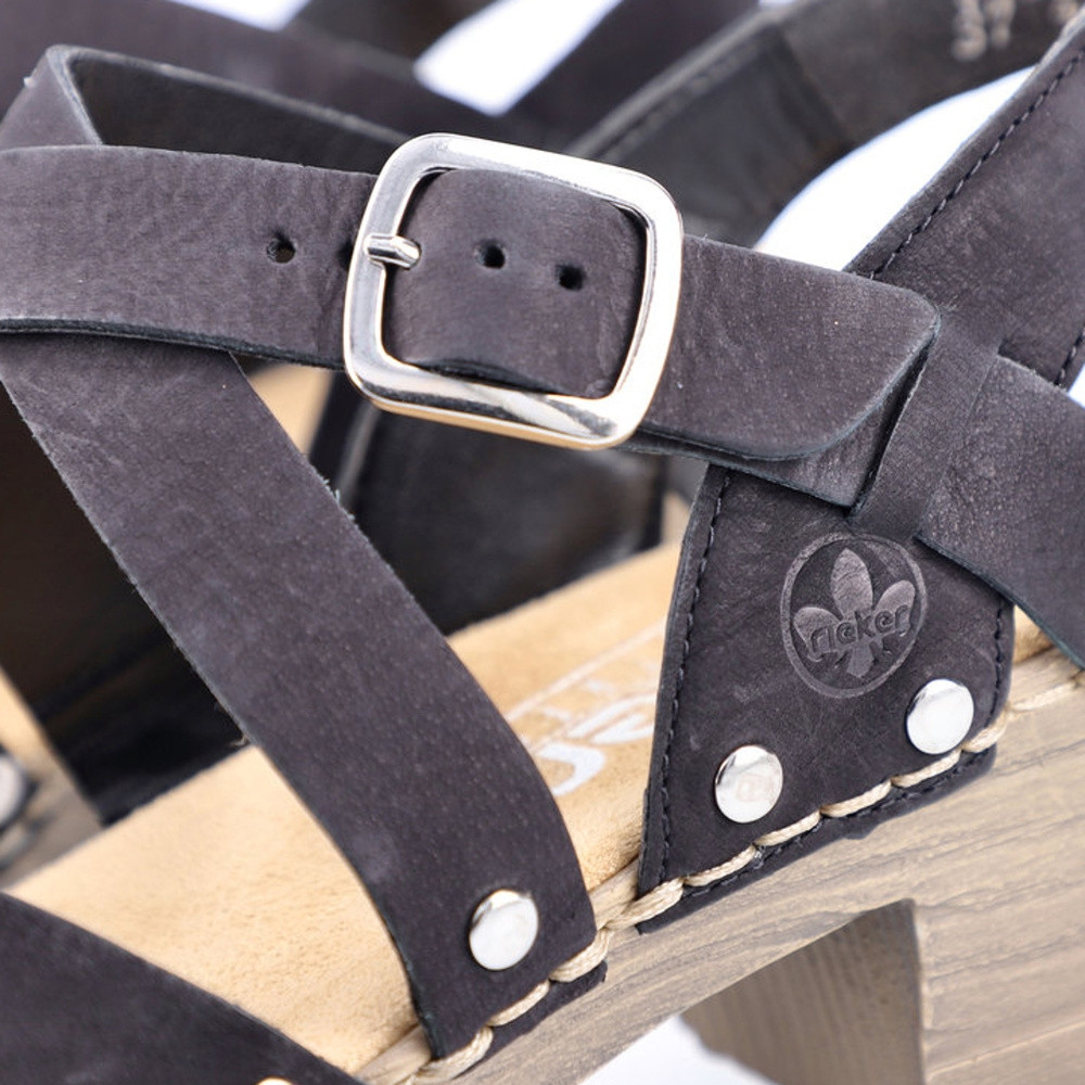 detail Dámské sandály RIEKER RIE-10201448-S2 černá