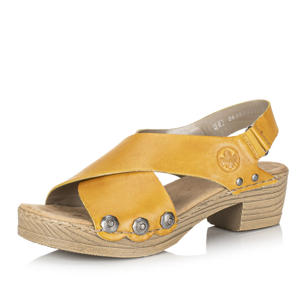 detail Dámske sandále RIEKER V6888-68 žltá S2