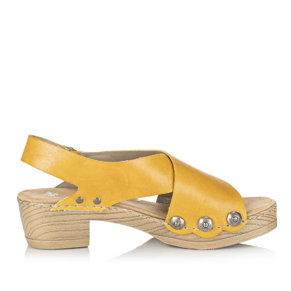 detail Dámske sandále RIEKER V6888-68 žltá S2