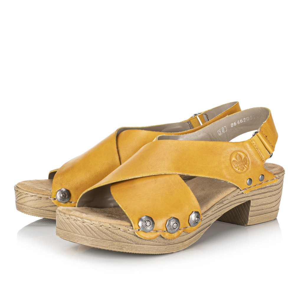 detail Dámske sandále RIEKER V6888-68 žltá S2