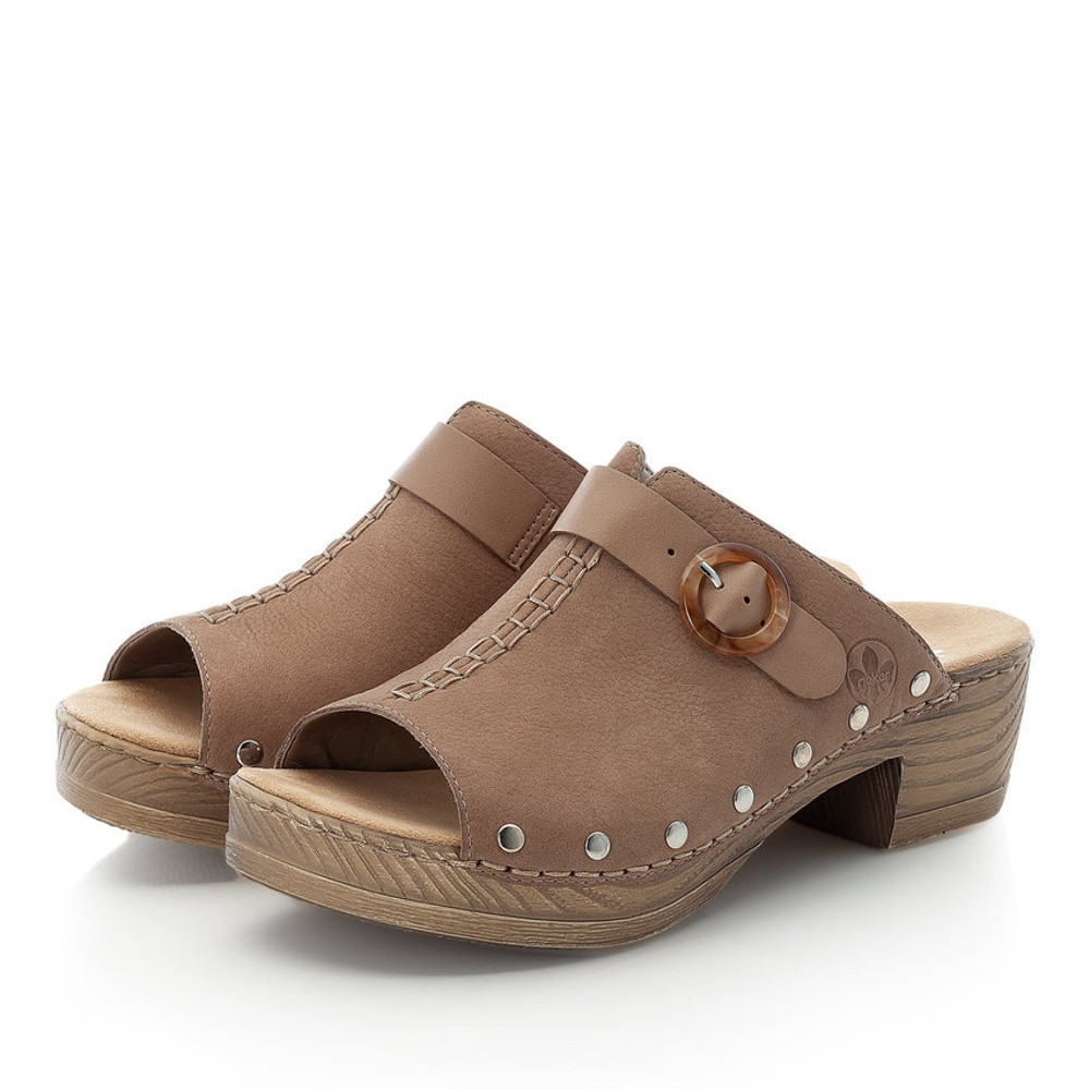 detail Dámské nazouváky RIEKER RIE-10201450-S2 béžová