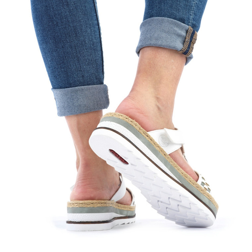 detail Dámské nazouváky RIEKER RIE-10201454-S2 bílá