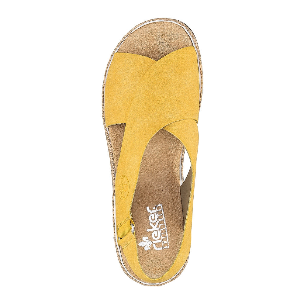 detail Dámské sandály RIEKER RIE-10201457-S2 žlutá