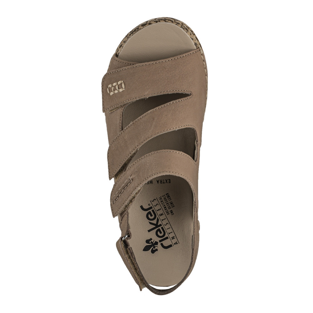 detail Dámské sandály RIEKER V7260-62 béžová S2