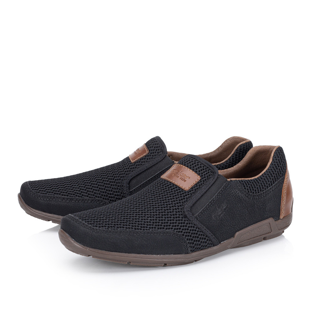 detail Pánské mokasíny RIEKER 09069-00 černá S5