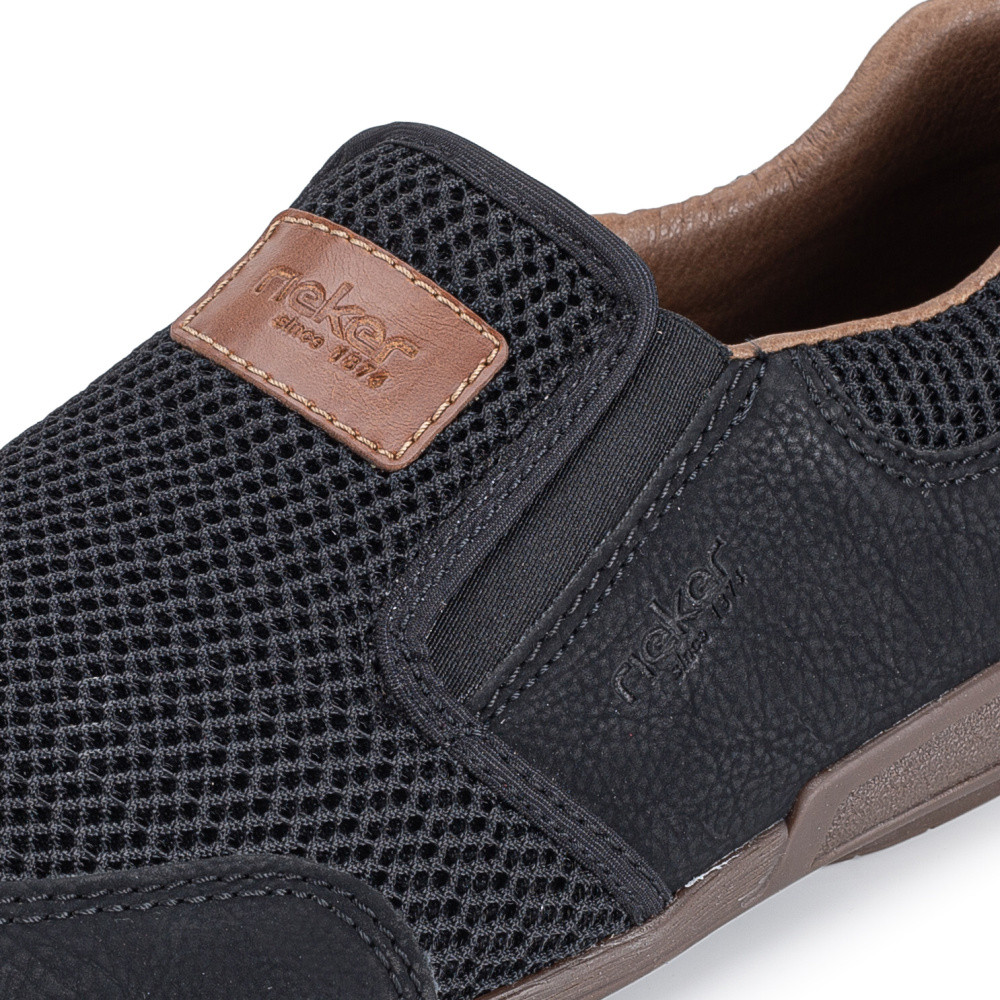 detail Pánské mokasíny RIEKER 09069-00 černá S5