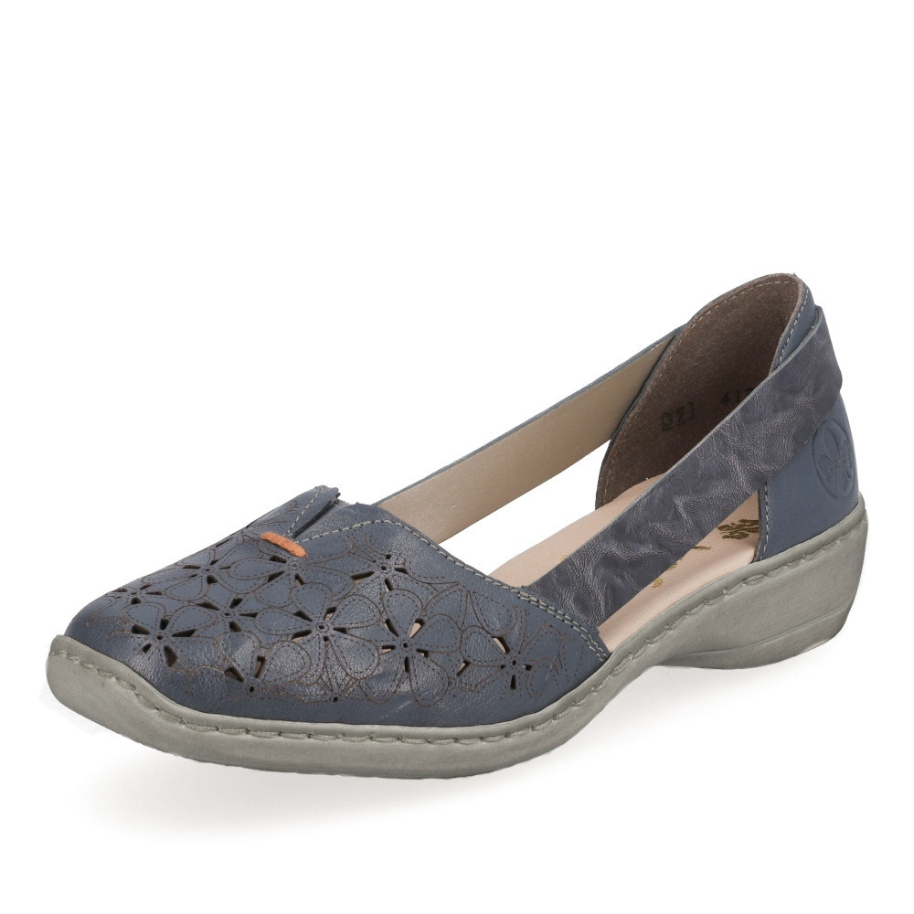 detail Dámské baleríny RIEKER RIE-10202069-S3 modrá