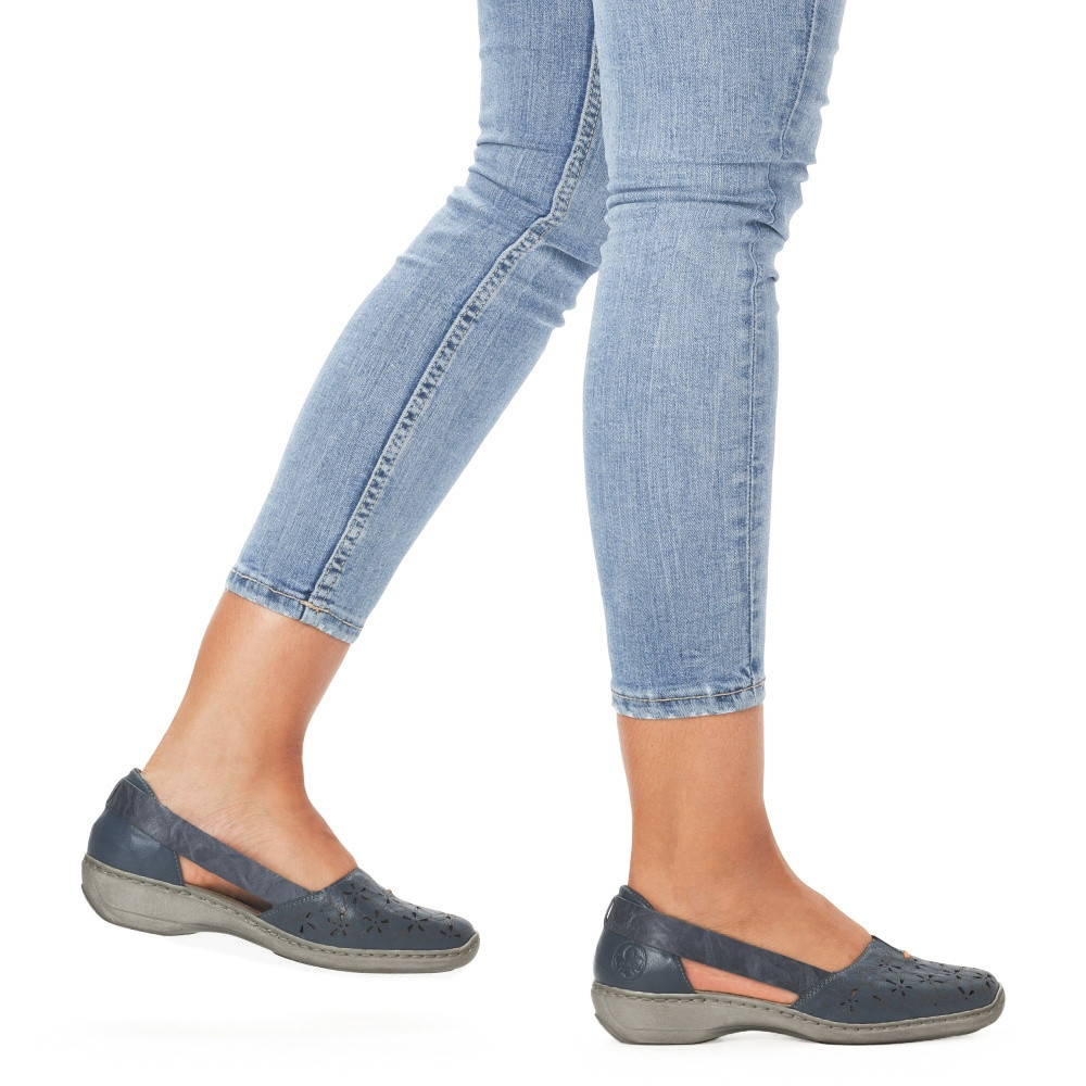 detail Dámské baleríny RIEKER RIE-10202069-S3 modrá