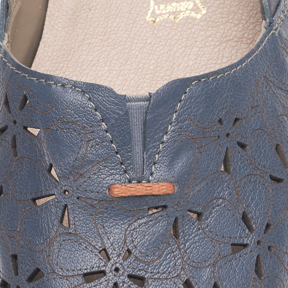 detail Dámské baleríny RIEKER RIE-10202069-S3 modrá