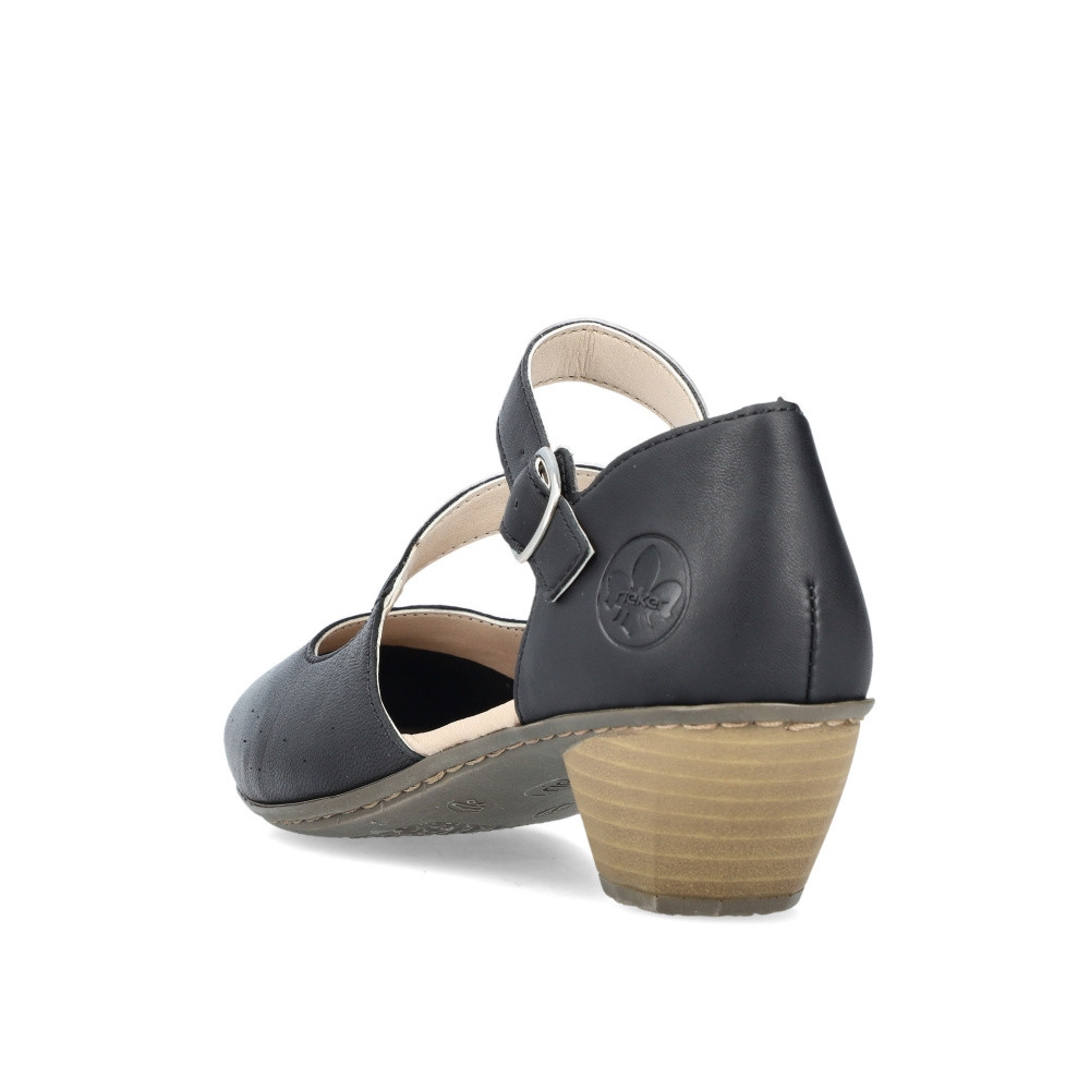 detail Dámske lodičky RIEKER 41780-00 čierna S5