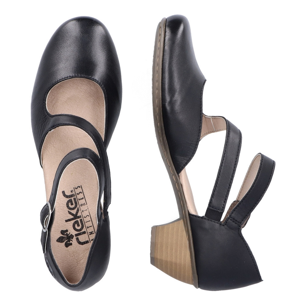 detail Dámske lodičky RIEKER 41780-00 čierna S5