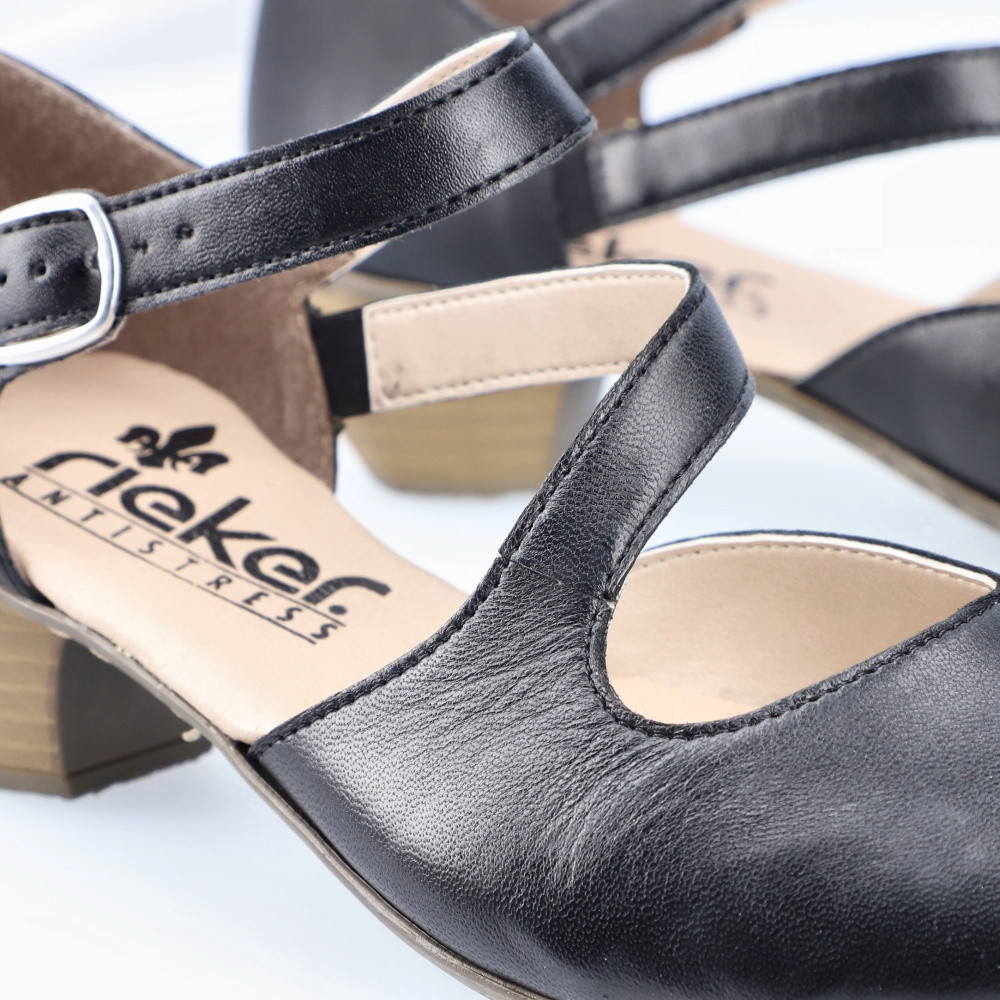 detail Dámske lodičky RIEKER 41780-00 čierna S5