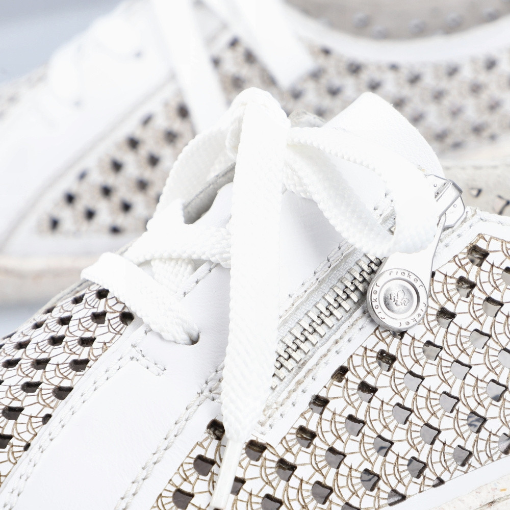 detail Dámské polobotky RIEKER 54516-80 bílá S5
