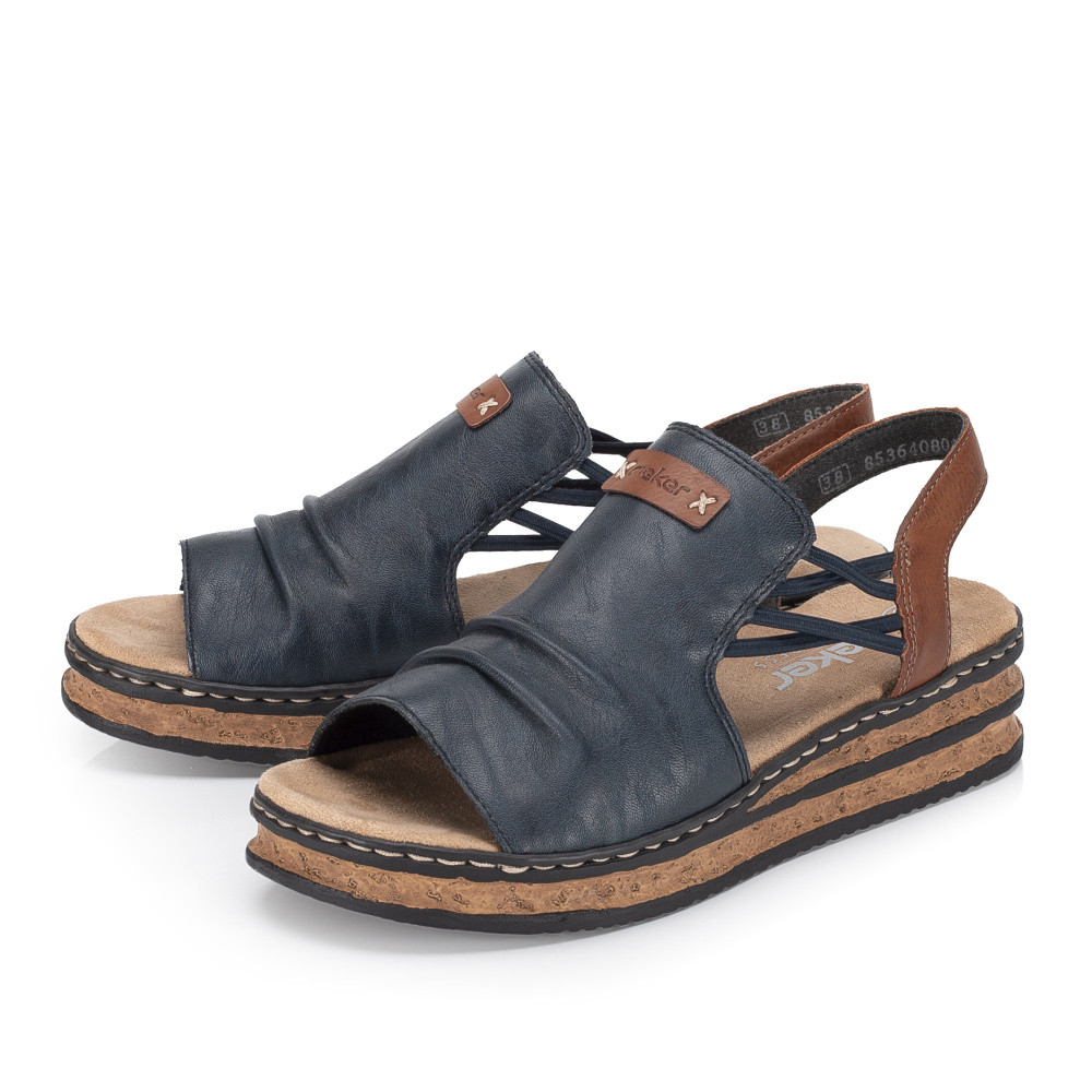 detail Dámské sandály RIEKER 62962-14 modrá S6