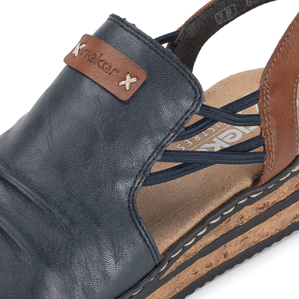 detail Dámské sandály RIEKER 62962-14 modrá S6