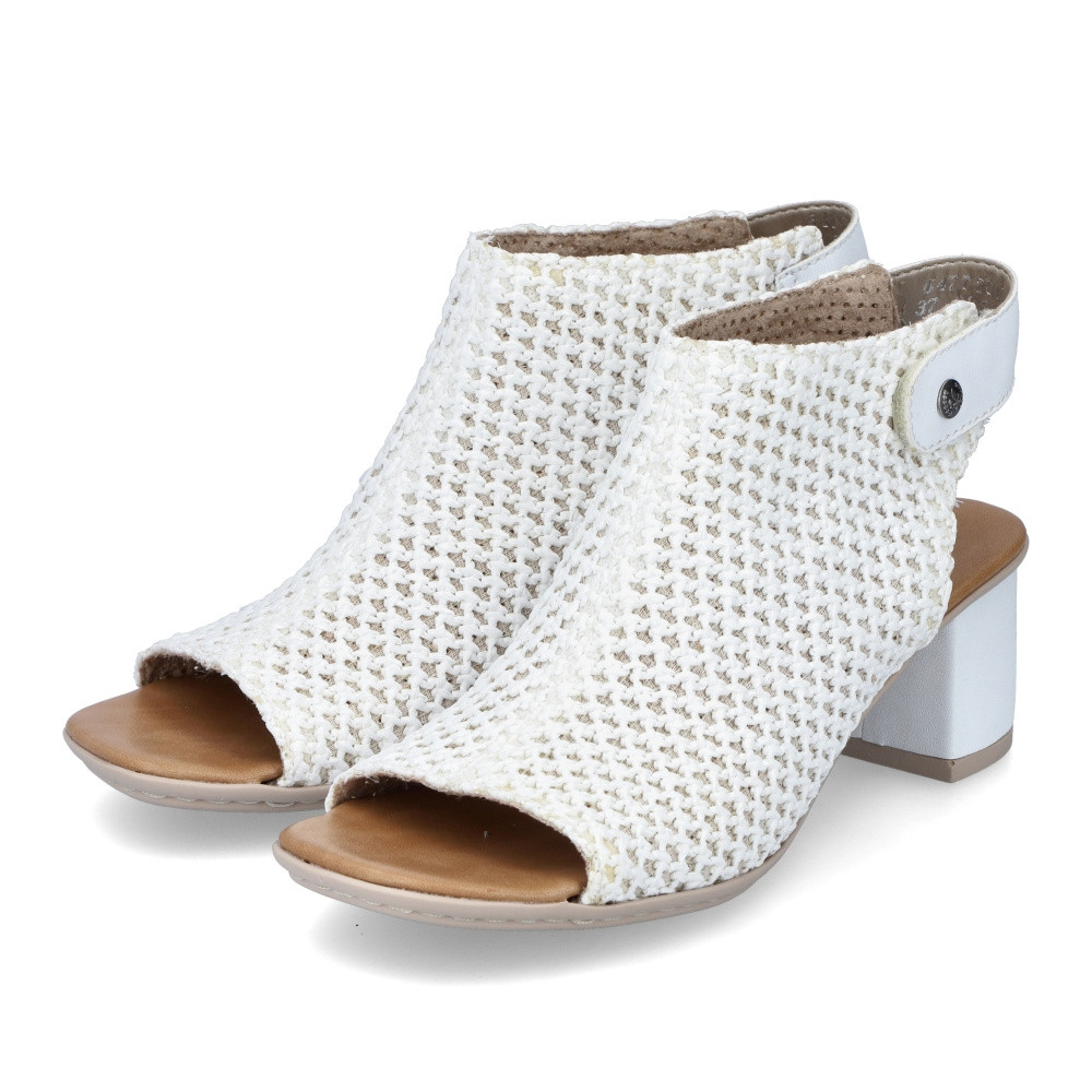 detail Dámské sandály RIEKER 64772-80 bílá S4