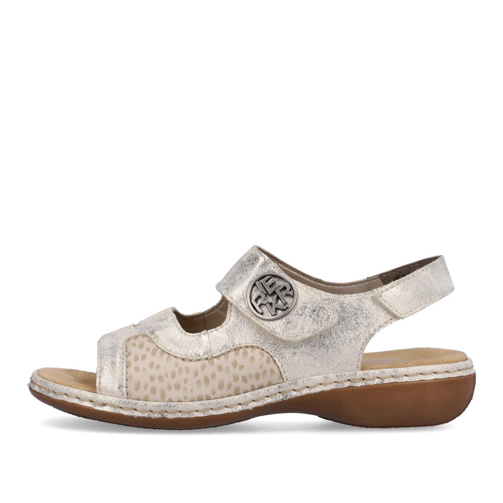 detail Dámské sandály RIEKER 65989-90 zlatá S4