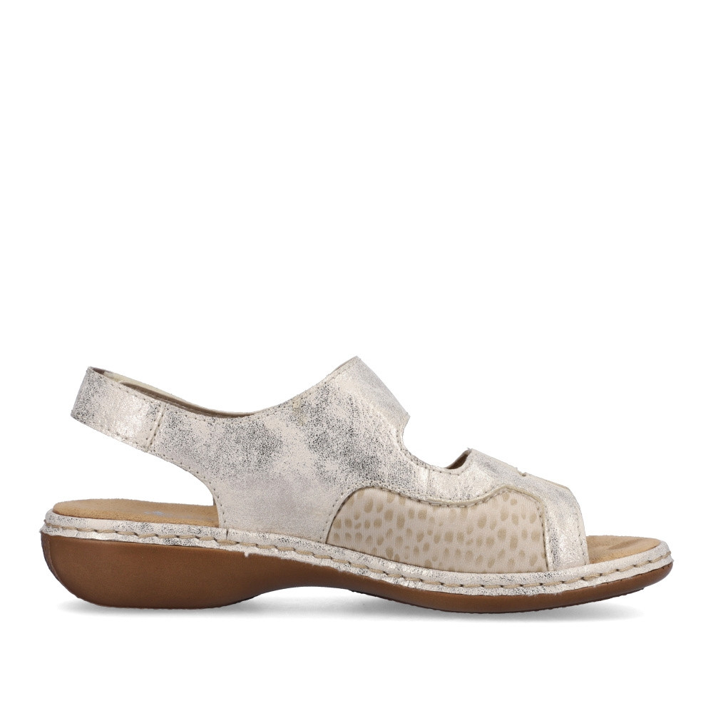 detail Dámské sandály RIEKER 65989-90 zlatá S4