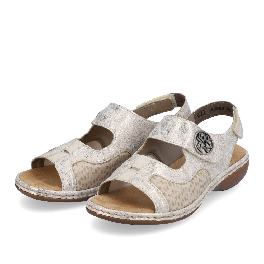 detail Dámské sandály RIEKER 65989-90 zlatá S4