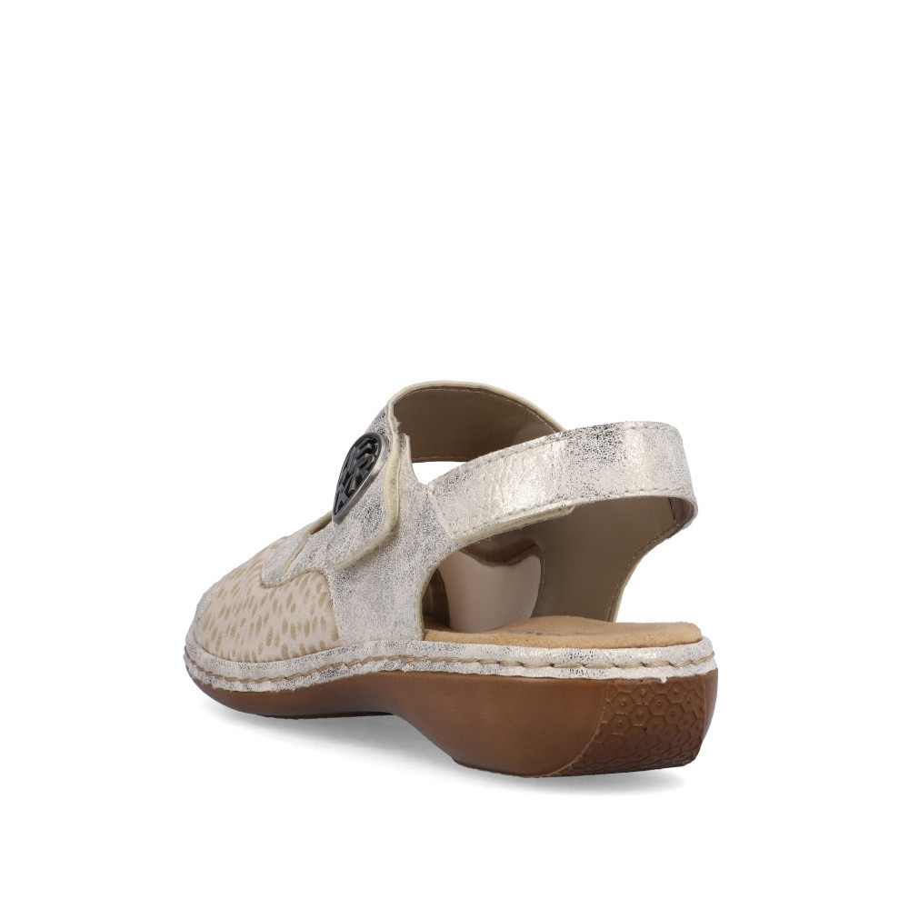 detail Dámské sandály RIEKER 65989-90 zlatá S4