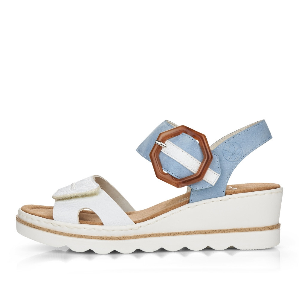 detail Dámské sandály RIEKER 67476-10 bílá S5