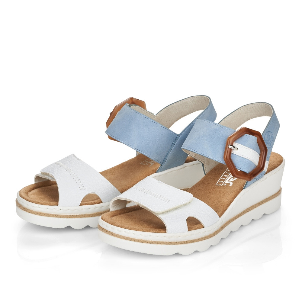 detail Dámské sandály RIEKER 67476-10 bílá S5