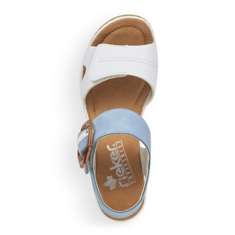 detail Dámské sandály RIEKER 67476-10 bílá S5