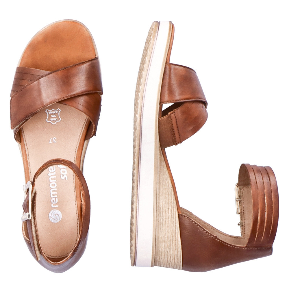 detail Dámské sandály REMONTE D6458-25 hnědá S3