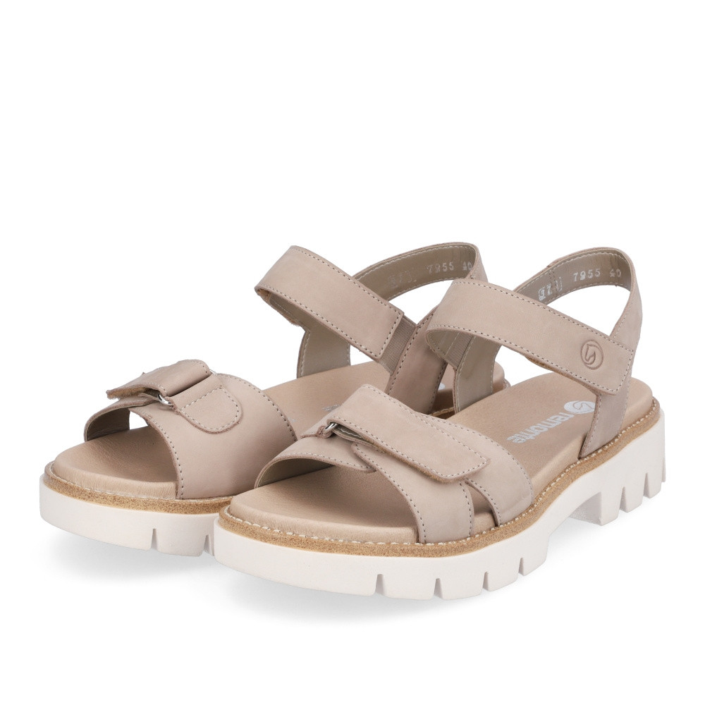 detail Dámské sandály REMONTE D7955-40 béžová S4