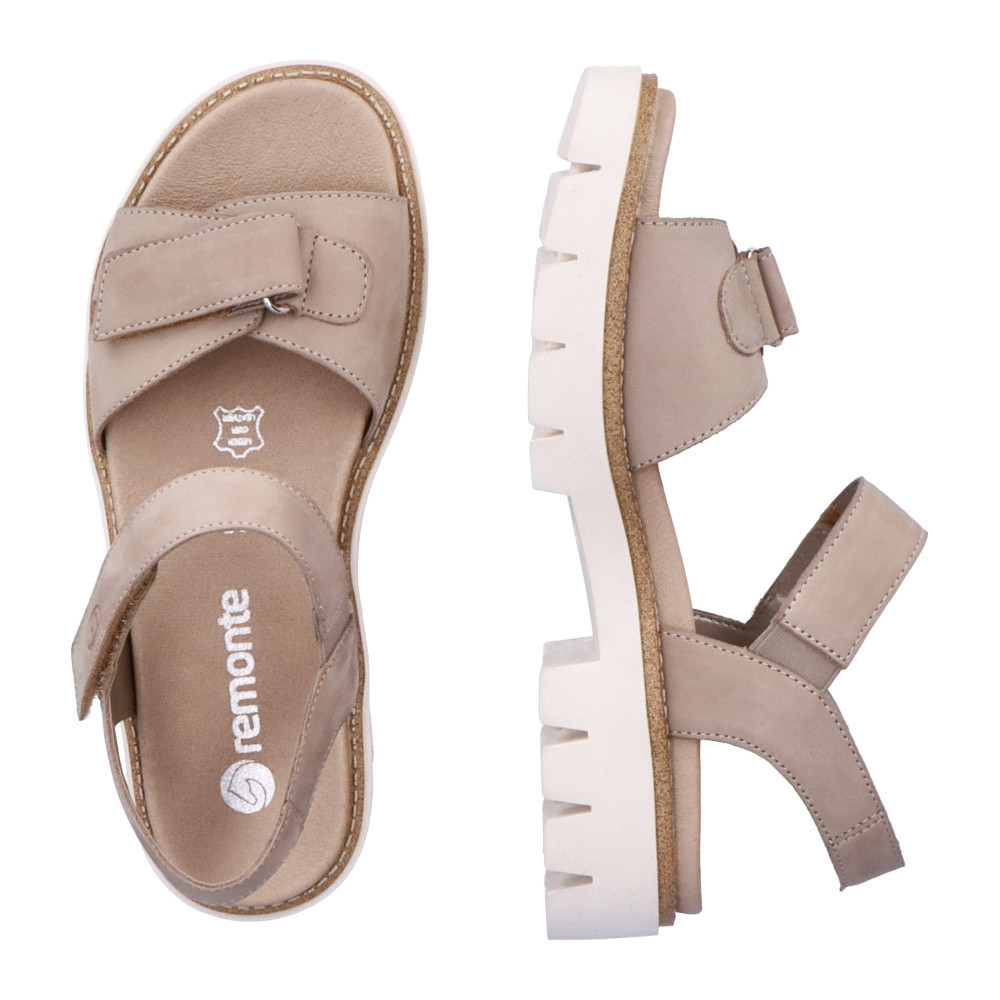 detail Dámské sandály REMONTE D7955-40 béžová S4