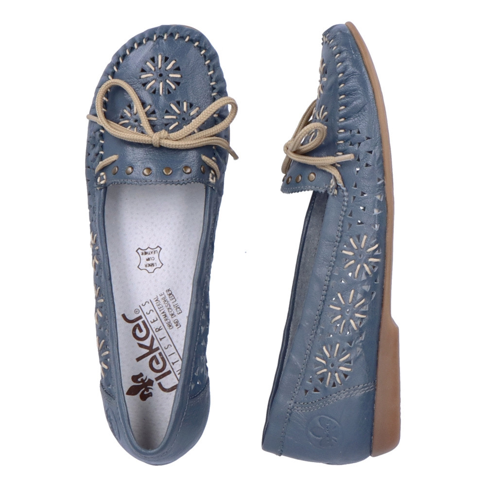 detail Dámské mokasíny RIEKER RIE-10202249-S3 modrá