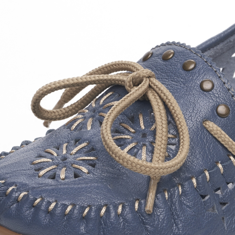 detail Dámské mokasíny RIEKER RIE-10202249-S3 modrá