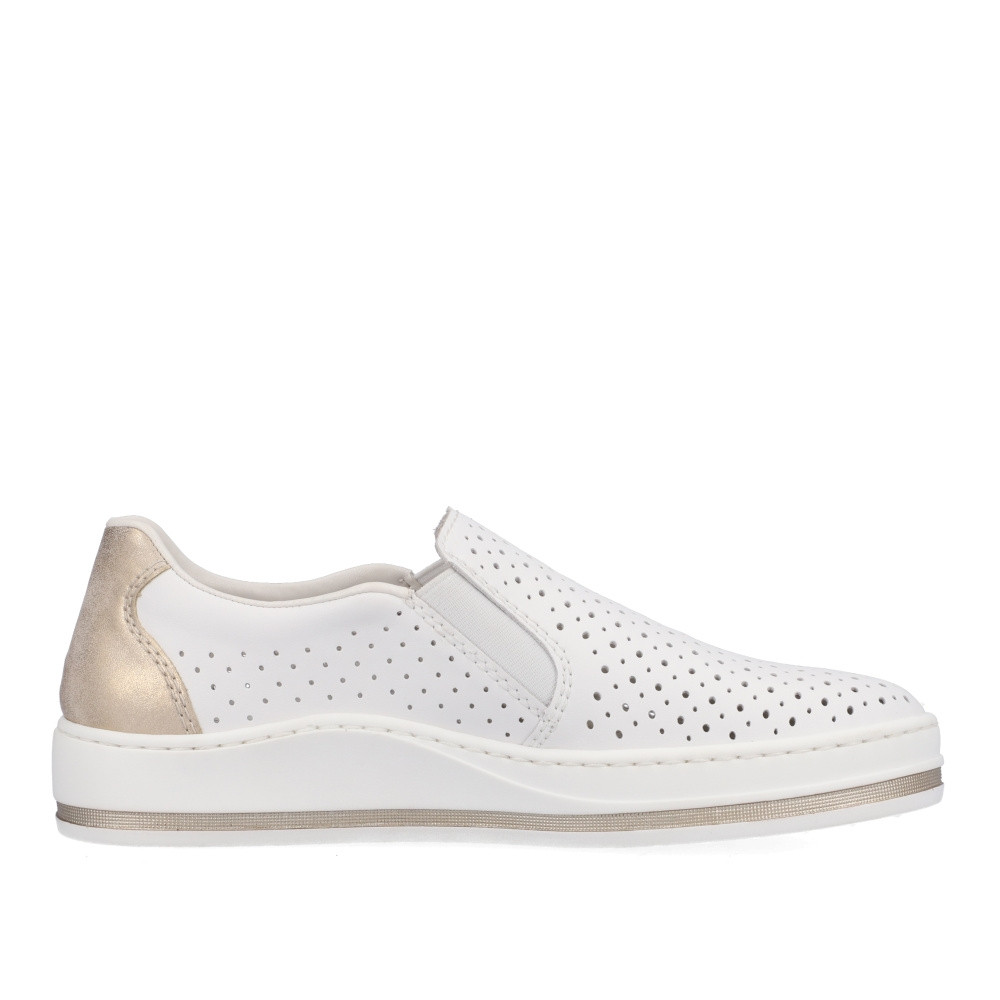 detail Dámské mokasíny RIEKER M5950-80 bílá S3