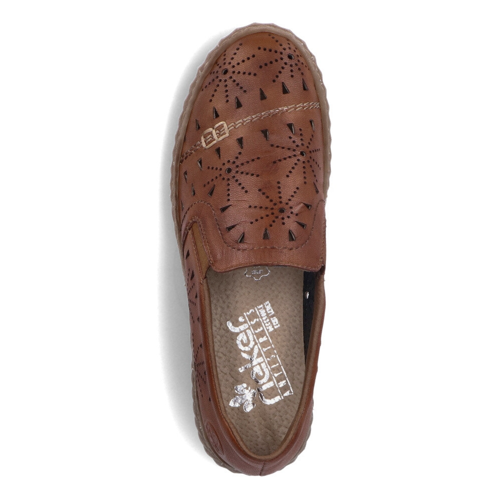 detail Dámské mokasíny RIEKER N0967-22 hnědá S4