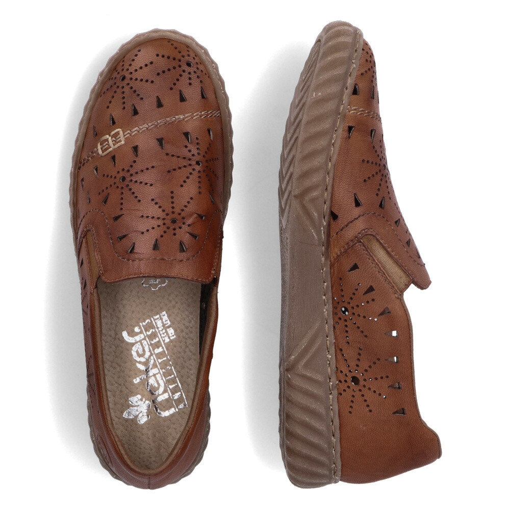 detail Dámské mokasíny RIEKER N0967-22 hnědá S4
