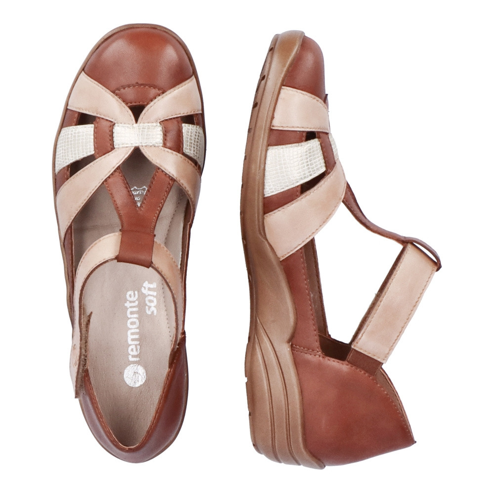 detail Dámské sandály REMONTE R7601-24 hnědá S3