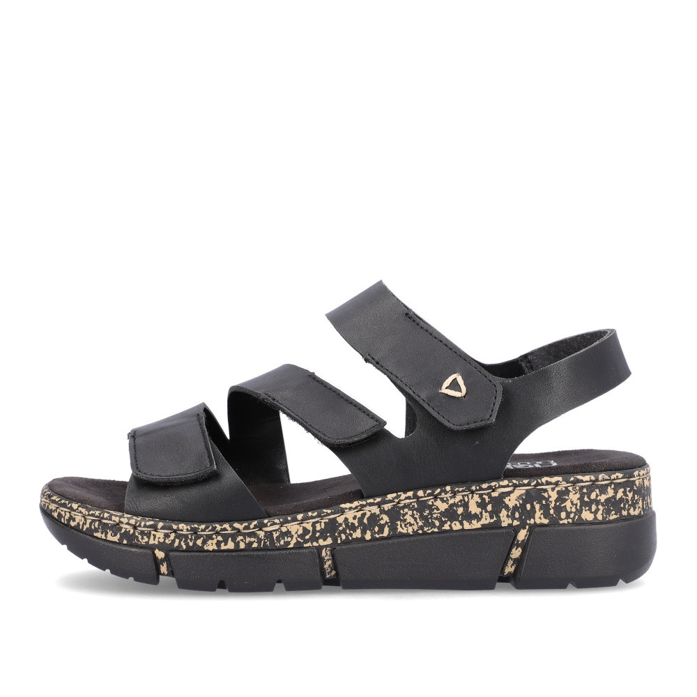 detail Dámské sandály RIEKER V2301-00 černá S5