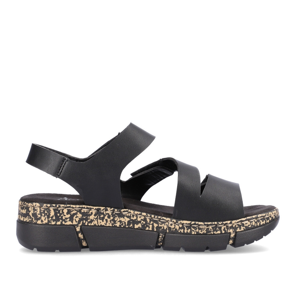 detail Dámské sandály RIEKER V2301-00 černá S5