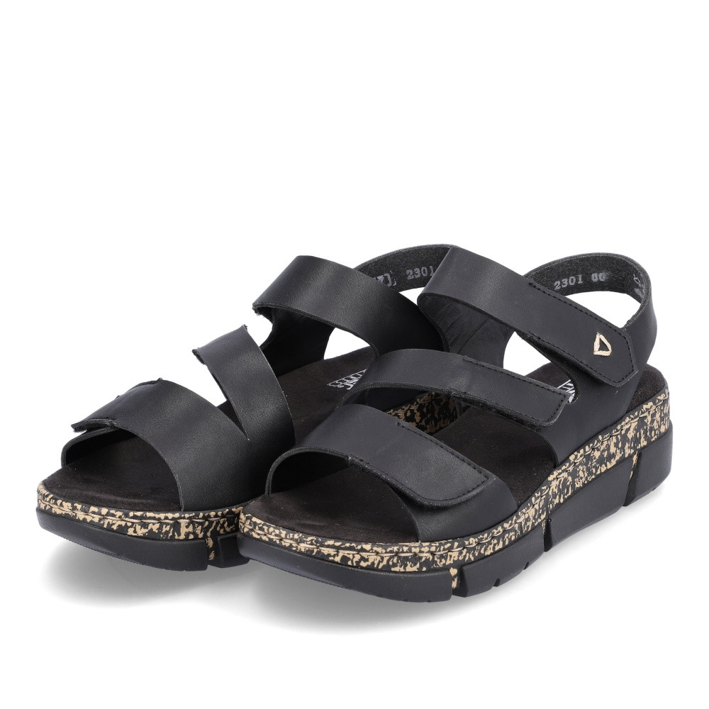 detail Dámské sandály RIEKER V2301-00 černá S5
