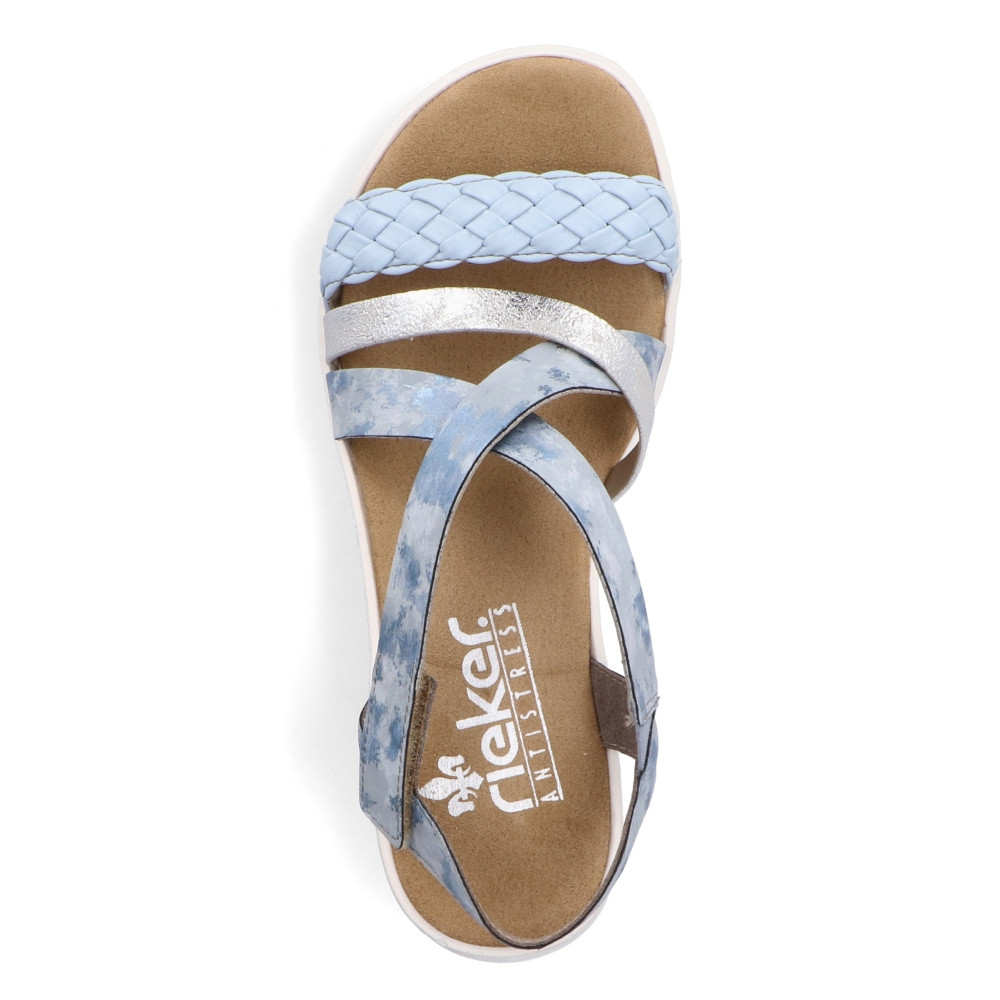 detail Dámské sandály RIEKER V4663-12 modrá S3