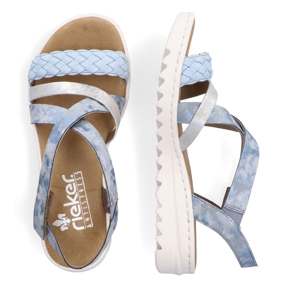 detail Dámské sandály RIEKER V4663-12 modrá S3