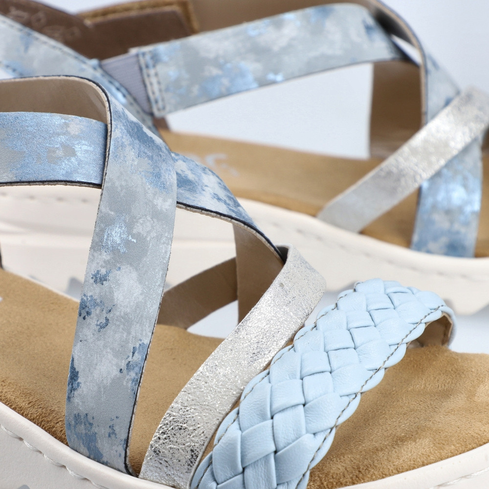 detail Dámské sandály RIEKER V4663-12 modrá S3