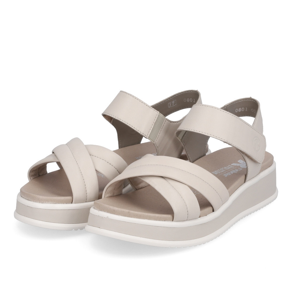 detail Dámské sandály RIEKER W0801-80 béžová S4