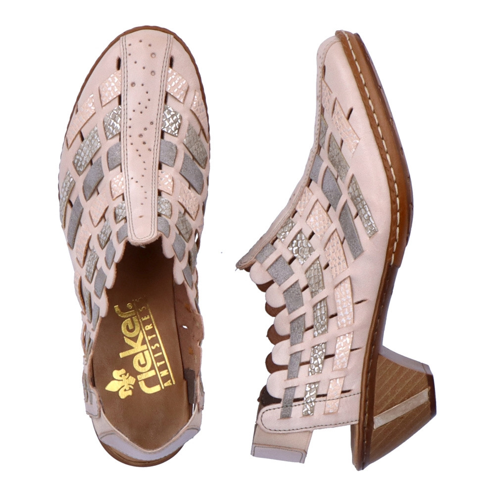 detail Dámské lodičky RIEKER 46778-64 béžová S6