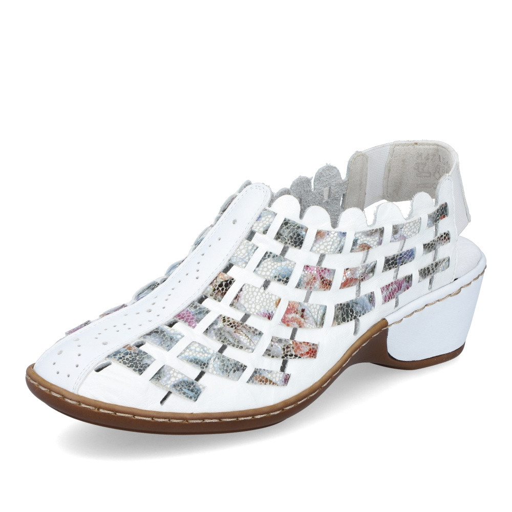 detail Dámske sandále RIEKER 47156-82 biela S3