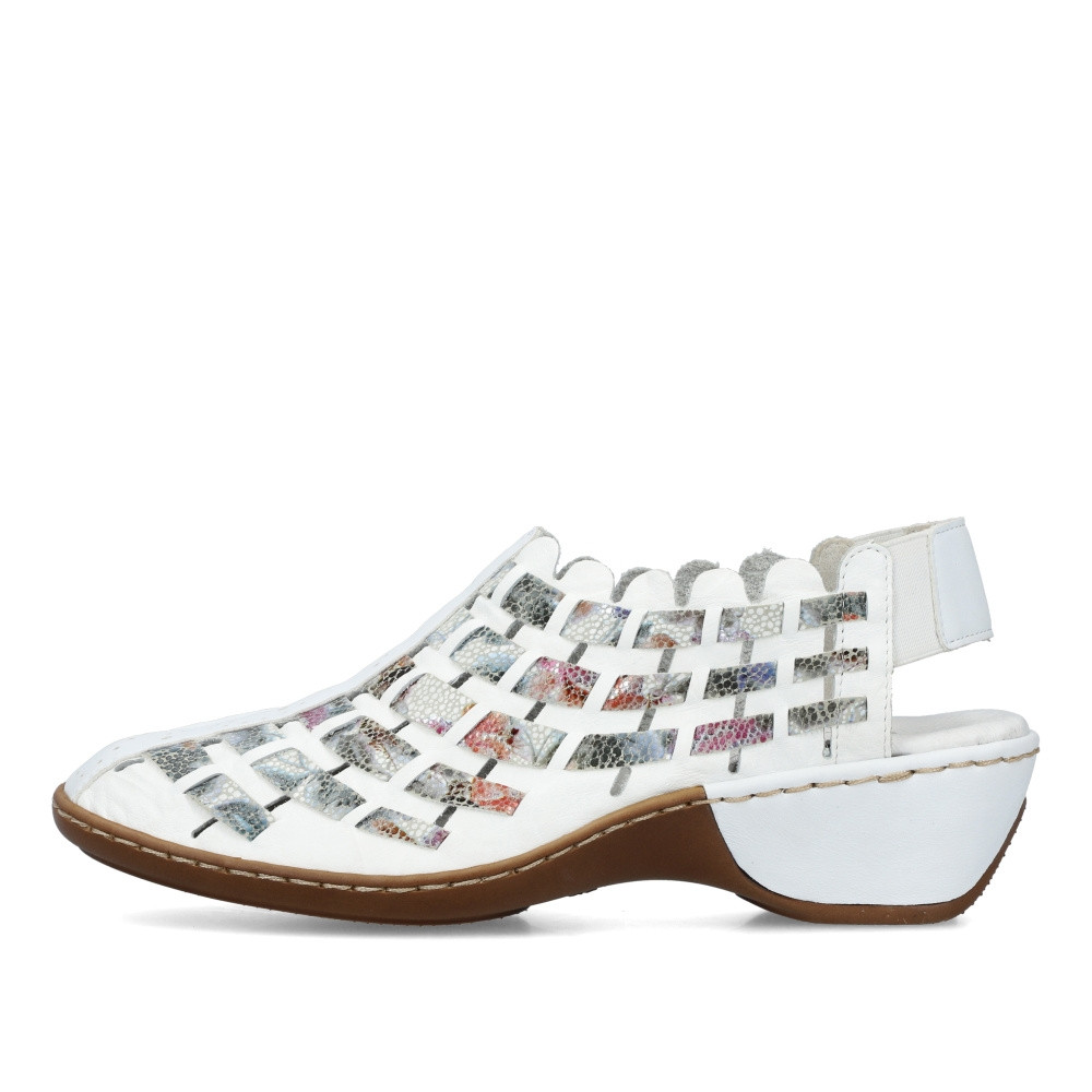 detail Dámske sandále RIEKER 47156-82 biela S3