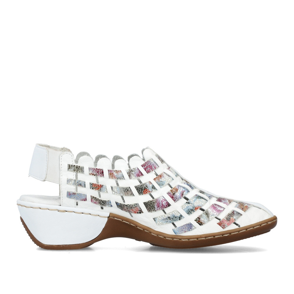 detail Dámske sandále RIEKER 47156-82 biela S3