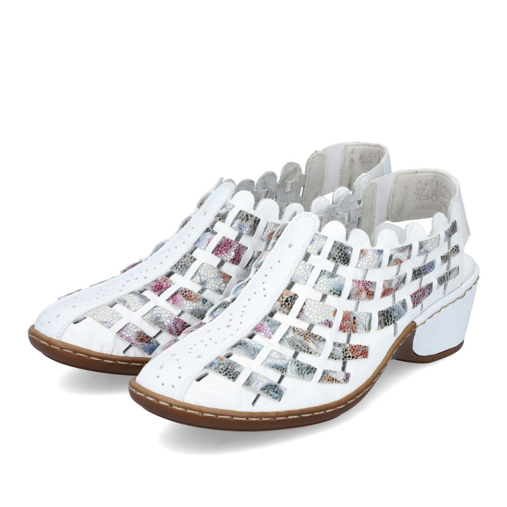 detail Dámske sandále RIEKER 47156-82 biela S3