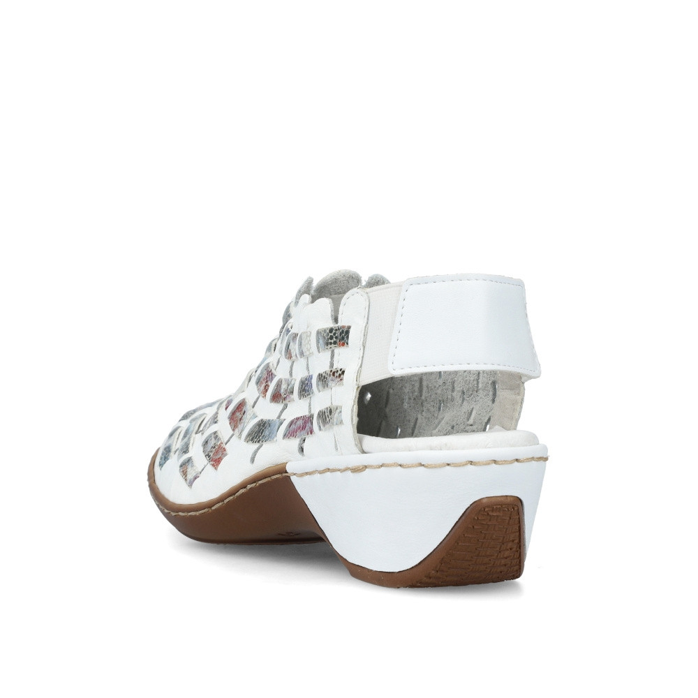 detail Dámske sandále RIEKER 47156-82 biela S3