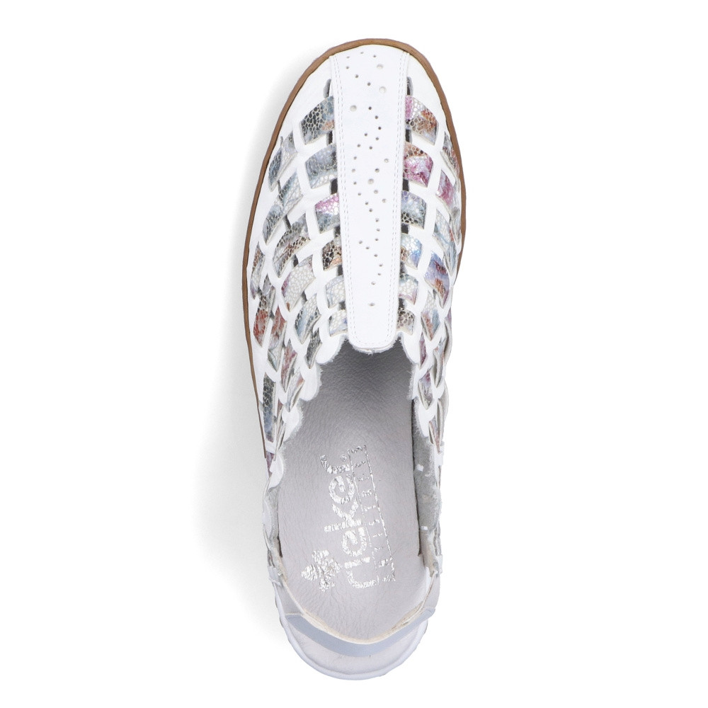 detail Dámske sandále RIEKER 47156-82 biela S3